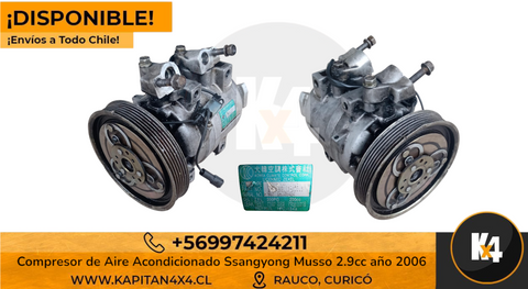 Compresor A/C Ssangyong Musso 2.9cc año 2006
