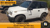Suzuki Vitara JX 1993 blanco en desarmaduria kapitan4x4 para repuestos de motor G16A y transmision
