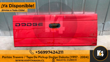 Portón trasero rojo original para Dodge Dakota 1997-2004 con manilla, disponible en kapitan4x4