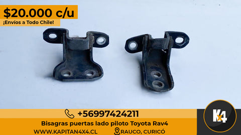 Bisagras puerta lado piloto Toyota RAV4 (Valor unitario)