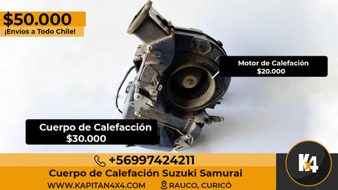 Cuerpo de Calefacción Suzuki Samurai + Motor de Calefacción