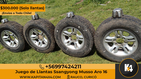 Juego de Llantas Ssangyong Musso Aro 16