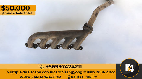 Múltiple de escape con pícaro Ssangyong Musso 2006 2.9